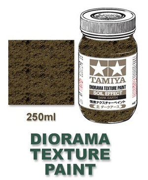 Peinture texturée pour diorama Tamiya 87121, 250 ml - Effet terre, Terre foncée