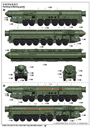 Trumpeter 01082 15U175 TEL of RS-12M1 Topol-M ICBM complex 1/35 – immagine 29