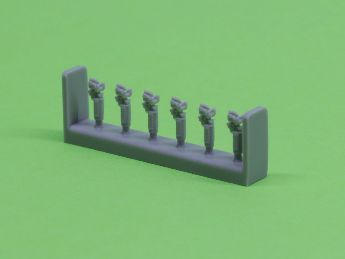 Master SM-350-092 USN 40 mm/56 Bofors twin mount ver.2 / with Mk-51 director - (resin, PE and turned parts) - (6pcs) 1/350 – Bild 3