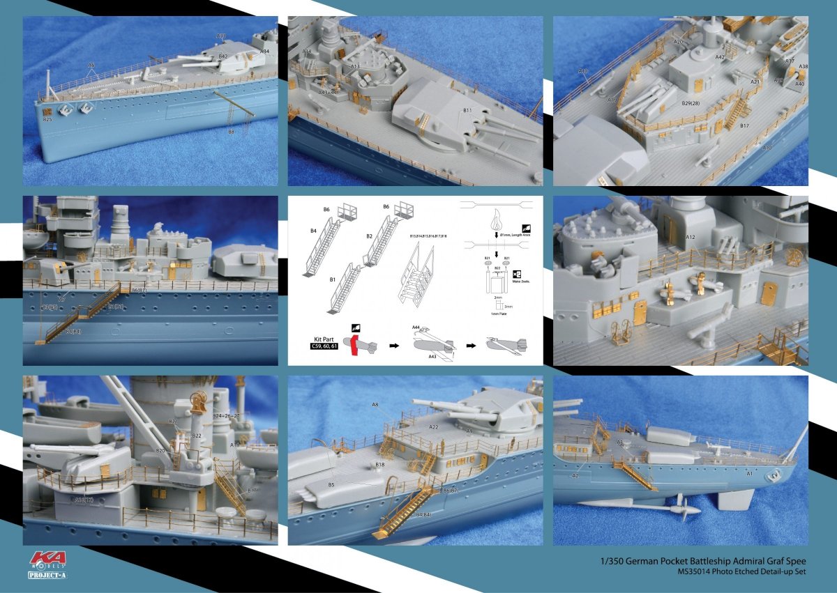 MK1 Design MS-35014 Graf Speer Detail-UP 1/350 – imagen 2