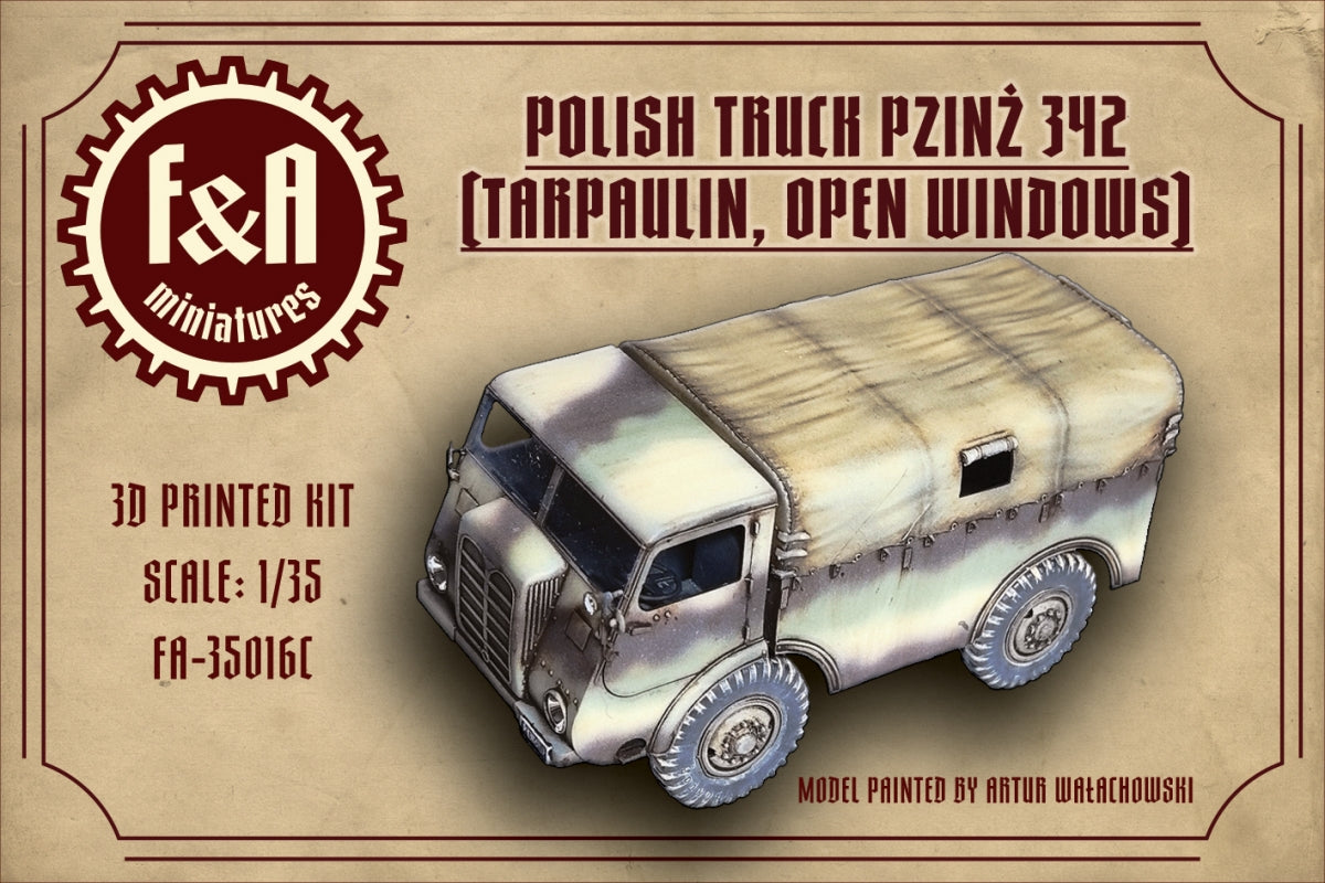 F&A Miniatures FA-35018C Pzinż 342 plandeka ciągnik otwarte okna 1/35