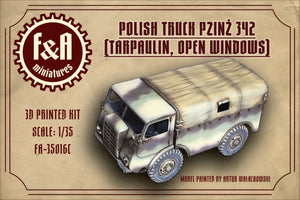 F&amp;amp;A Miniatures FA-35018C Tracteur bâché Pzinż 342 fenêtres ouvertes 1/35