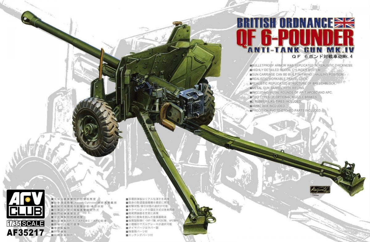 AFV Club 35217 British Mk.4 6pdr Anti-tank Gun 1/35