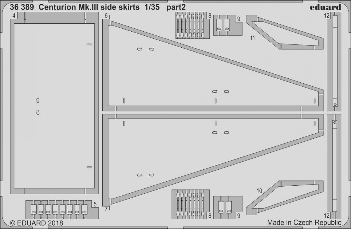 Eduard 36389 Centurion Mk. III side skirts TAMIYA 1/35 – Bild 2
