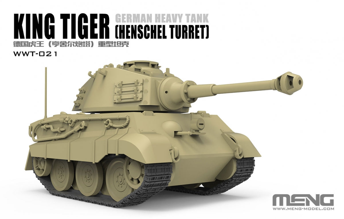 Meng Model WWT-021 World War Toons King Tiger (Henschel Turret) German Heavy Tank – immagine 2