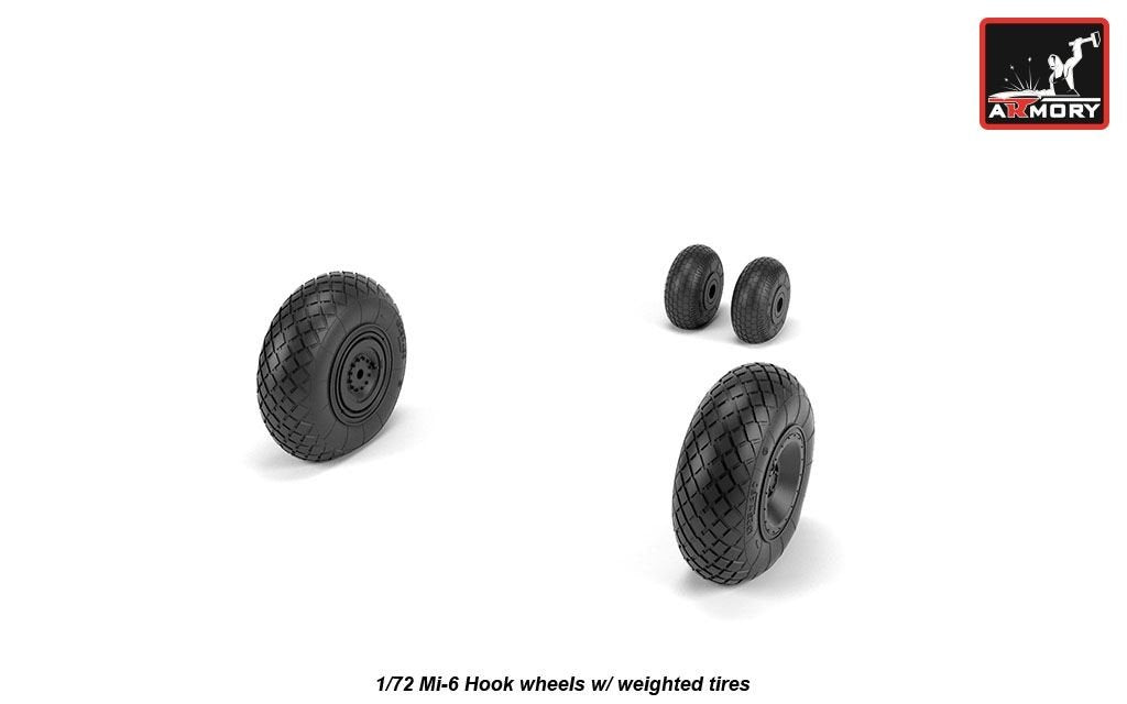 Armory Models AW72058 Mil Mi-6 Hook wheels w/ weighted tires 1/72 – Bild 4