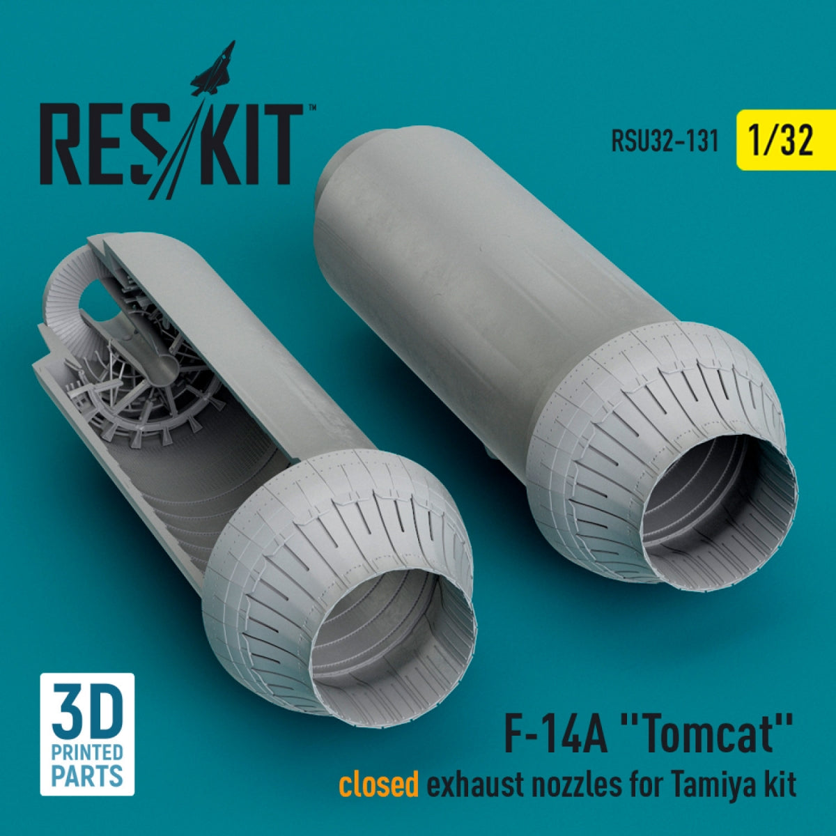 RESKIT RSU32-0131 F-14A "Tomcat" closed exhaust nozzles for Tamiya kit (3D Printed) 1/32