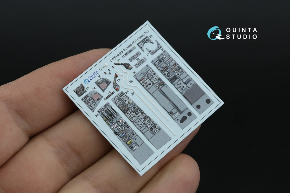 Quinta Studio QDS+48519 Tornado ECR 3D-Printed coloured Interior on decal paper (Italeri) (small version) (with 3D-printed resin parts) 1/48 – immagine 3