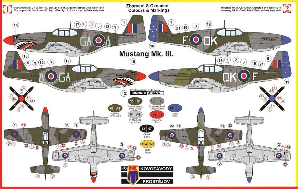Kovozavody Prostejov KPM0031 MUSTANG MK.III RAF/RAAF 1/72 – imagen 2