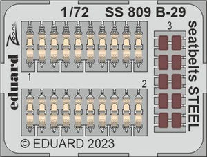 Eduard SS809 B-29 seatbelts steel HOBBY 2000, ACADEMY 1/72