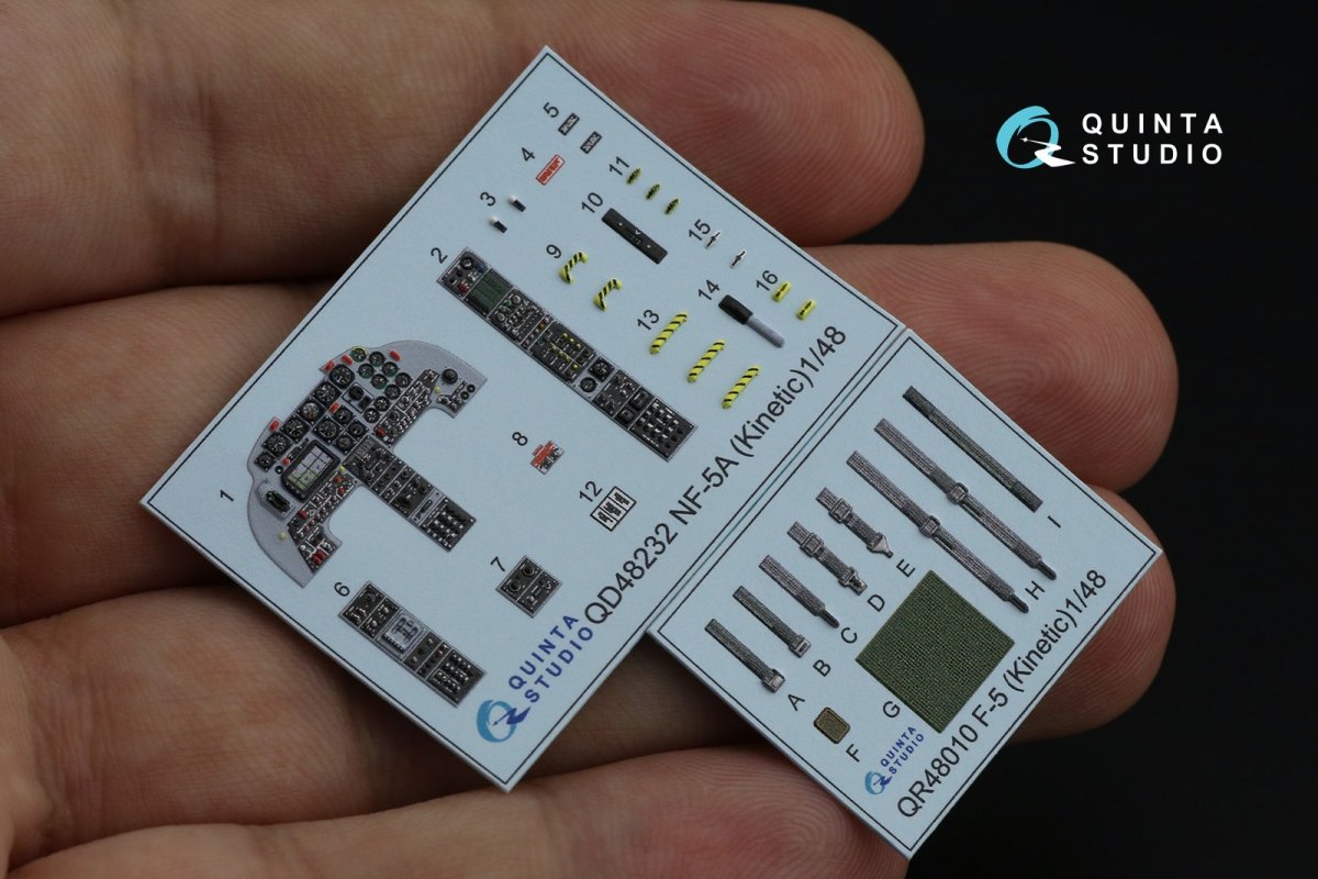 Quinta Studio QD48232 NF-5A 3D-Printed &amp;amp; coloured Interior on decal paper (Kinetic) 1/48 – Bild 9