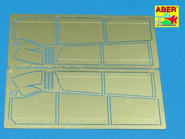Aber 35A040 Side skirts for Tiger II (1/35)