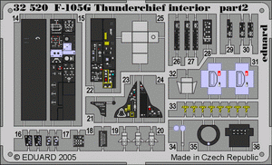 Eduard 32520 F-105G interior 1/32 TRUMPETER – immagine 4