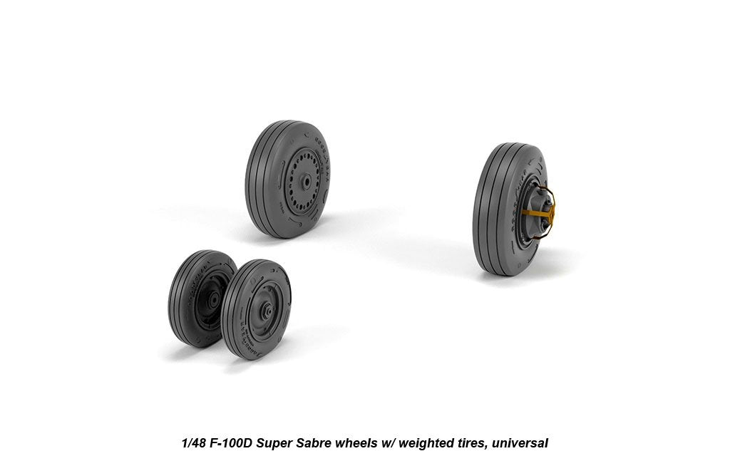 Armory Models AW48316 F-100D Super Sabre wheels w/ weighted tyres 1/48 – immagine 3