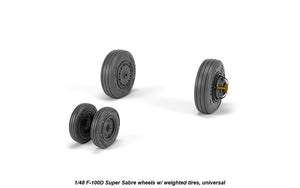 Armory Models AW48316 F-100D Super Sabre wheels w/ weighted tyres 1/48 – immagine 3