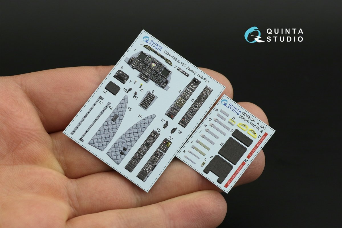 Quinta Studio QD48196 A-10C 3D-Printed &amp;amp; coloured Interior on decal paper (for Italeri ) 1/48 – Bild 8
