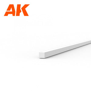 AK Interactive AK6507 STRIPS 0.50 X 0.50 X 350MM – STYRENE STRIP – (10 UNITS) – immagine 2