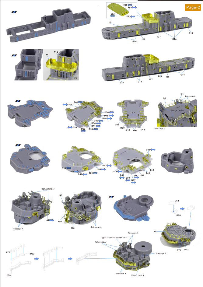 Very Fire VF350019 IJN Light Cruiser Yahagi Detail Up Parts for Hasegawa 40026 1/350 – immagine 4