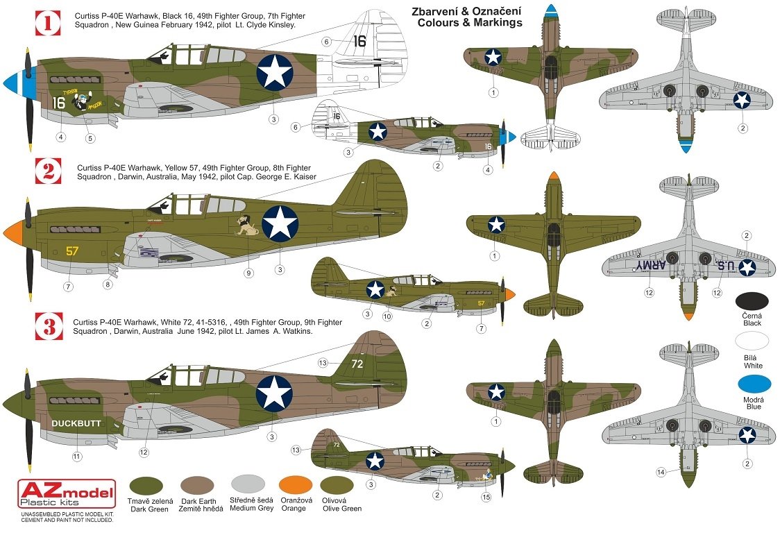 AZ Model AZ7695 P-40E Warhawk „49.th FG 1/72 – immagine 2