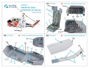 Quinta Studio QD48331 AH-1G 3D-Printed &amp;amp; coloured Interior on decal paper (Special Hobby) 1/48 – Bild 6