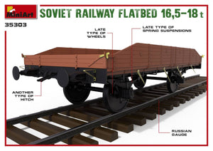 MiniArt 35303 Soviet Railway Flatbed 16,5-18t 1/35 – immagine 3