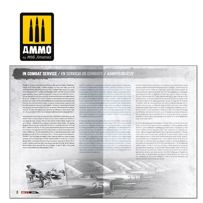 AMMO of Mig Jimenez 6084 MIG-17F / LIM-5 / SHENYANG J-5 - VISUAL MODELERS GUIDE (Multilingual - English, Spanish, German) – Bild 7
