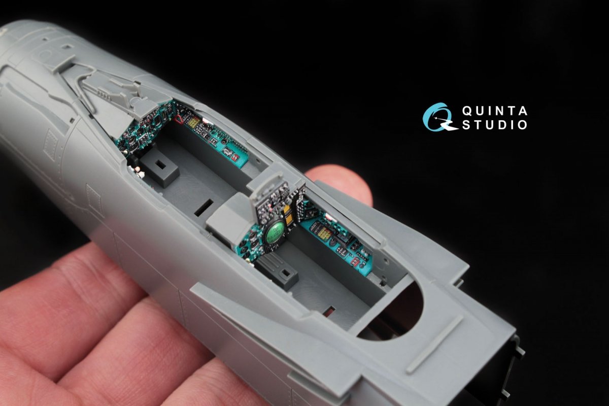 Intérieur imprimé en 3D et coloré sur papier décalcomanie Quinta Studio QD48027 MiG-31B (pour kit AMK) 1/48 – image 6
