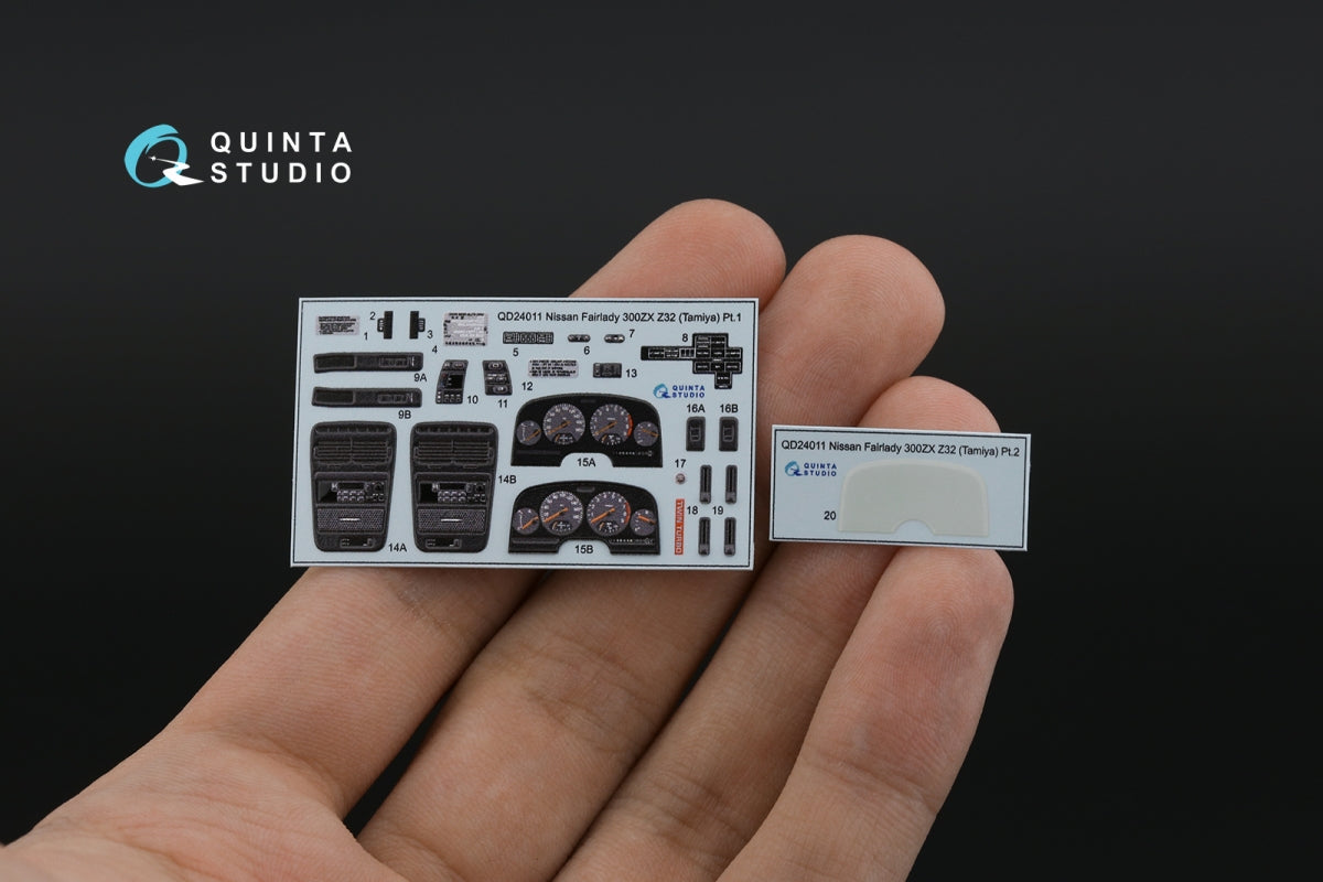 Quinta Studio QD24011 Nissan Fairlady 300ZX Z32 3D-Printed &amp;amp; colored Interior on decal paper (Tamiya) 1/24 – image 8