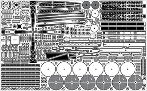 Pontos 37025FB IJN Musashi 1944 Detail up set Advanced Coal Black deck 1/350 – Bild 13