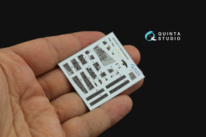 Quinta Studio QD72091 F-4D 3D-Printed &amp;amp; coloured Interior on decal paper (Fine Molds) 1/72 – immagine 4