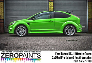 Zero Paints ZP-1100 Ford Focus RS Ultimate Green Paint 2x30ml – imagen 2