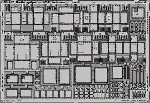 Équipement radio Eduard 36162, Seconde Guerre mondiale, Wehrmacht, échelle 1/35 – image 2