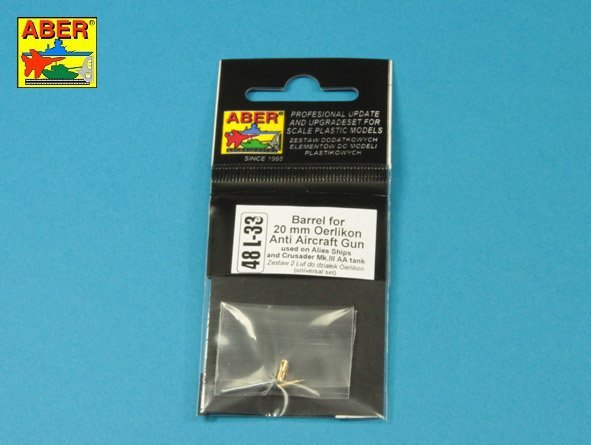 Aber 48L-33 Barrel for 20mm Oerlikon Anti-aircraft Gun 1/48 – immagine 9