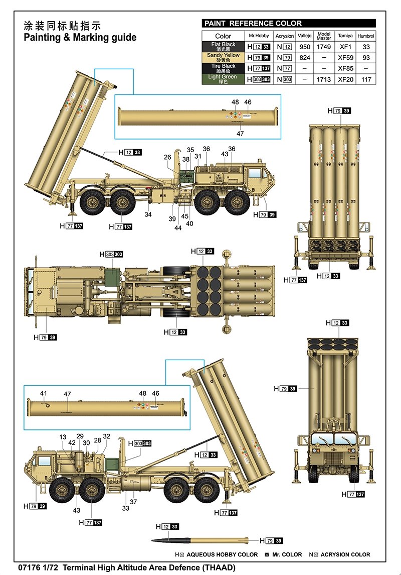 Trumpeter 07176 Terminal High Altitude Area Defence (THAAD) 1/72 – Bild 4