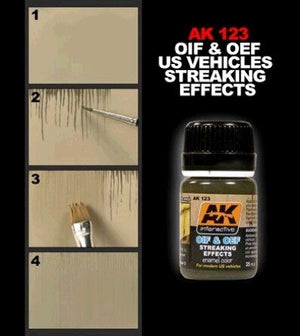 AK Interactive AK123 Oif Oef - Us Vehicles Streaking Effects 35ml – imagen 2