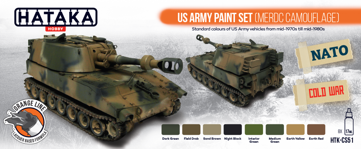 Hataka HTK-CS51 US Army paint set (MERDC camouflage) 8x17ml – Bild 2
