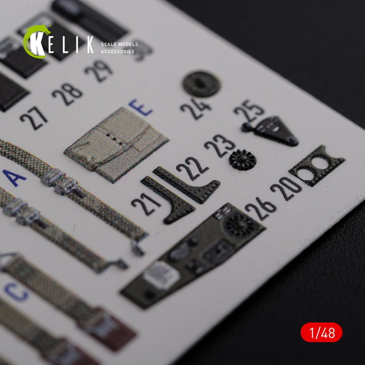 KELIK K48087 TBF-1C interior 3D decals for Academy kit 1/48 – Bild 4
