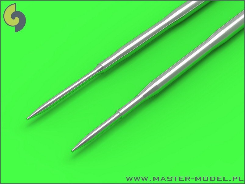 Master AM-32-070 MiG-17PF (Fresco D) - 23mm gun barrels set &amp;amp; Pitot Tubes 1/32 – immagine 2