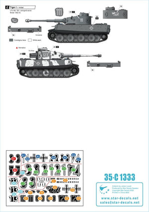 Star Decals 35-C1333 Tiger I. sPzAbt 502 # 1. Initial / Early production Tigers 1942-43. 1/35 – imagen 3