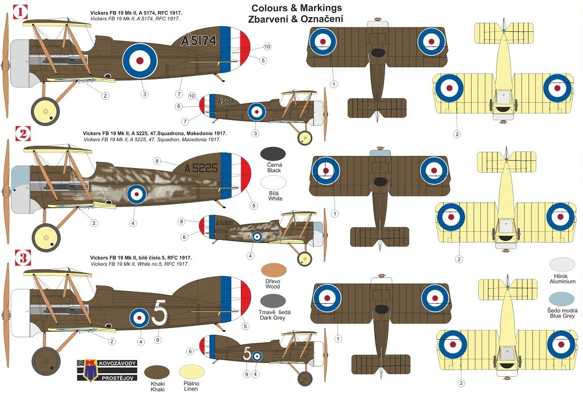 Kovozavody Prostejov KPM0250 Vickers FB-19 Mk.II „Bullet“ RFC“ 1/72 – Bild 2