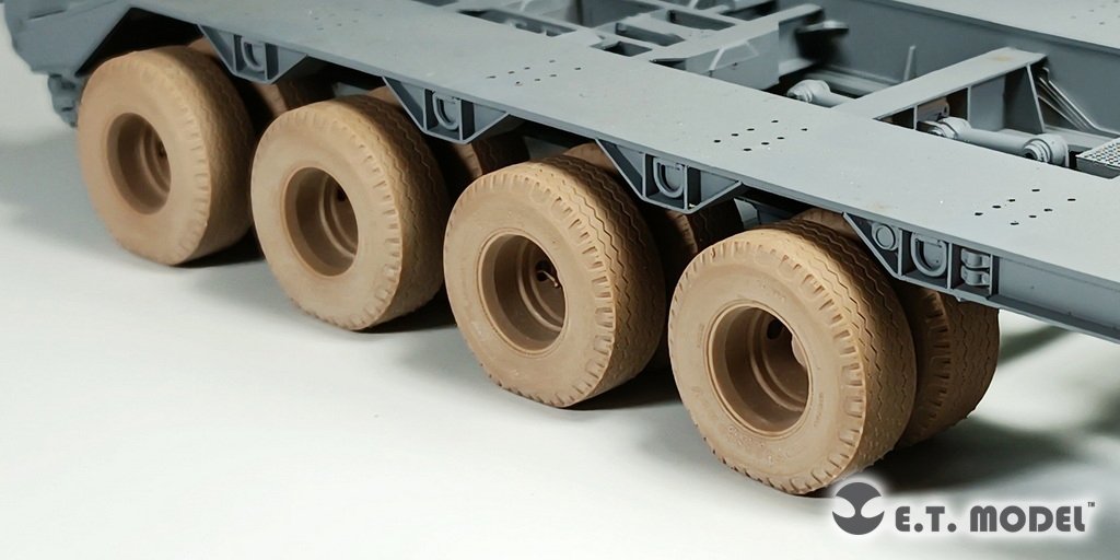 E.T. Model P35-119 US M747 Heavy Equipment Semi-Trailer Sagged wheels For Meng Kit 1/35 – Bild 9