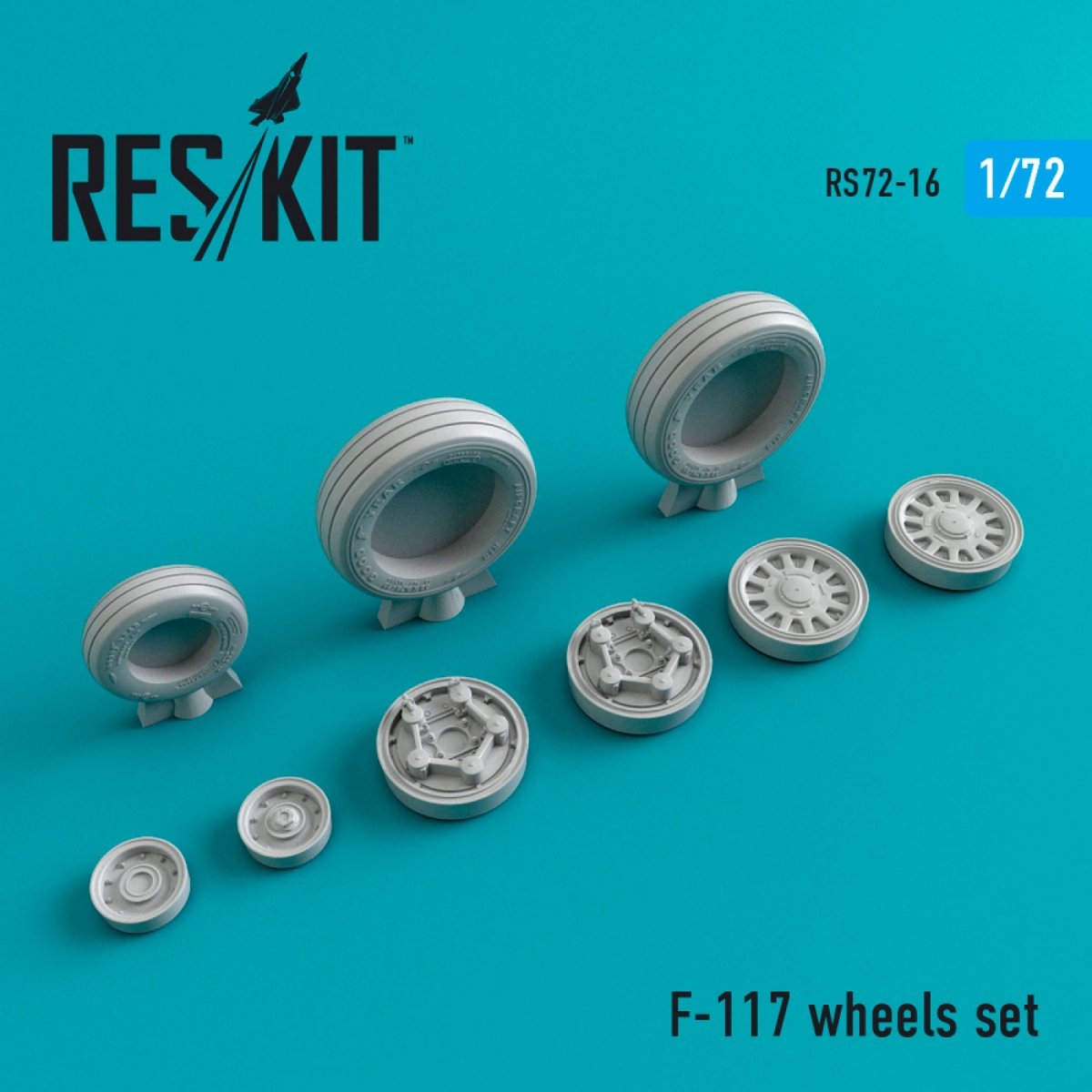 RESKIT RS72-0016 F-117 "NIGHTHAWK" WHEELS SET 1/72