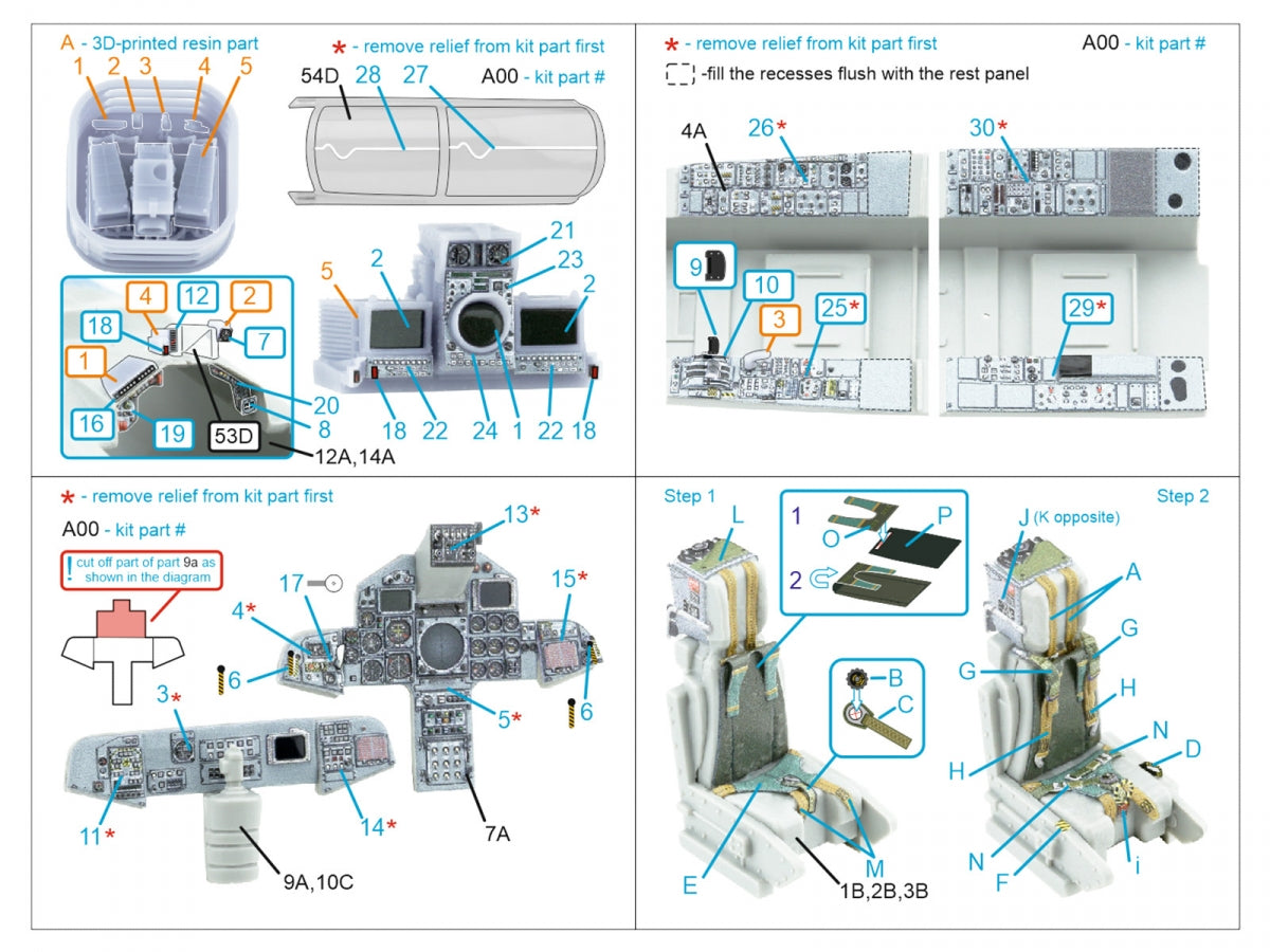 Quinta Studio QD+48520 Tornado Gr.1 Intérieur imprimé en 3D et coloré sur papier décalcomanie (Italeri) (avec pièces en résine imprimées en 3D) 1/48 – image 6
