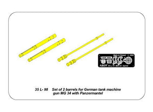 Aber 35L-098 Set of 2 barrels for German tank machine gun MG 34 with Panzermantel 1/35 – immagine 8