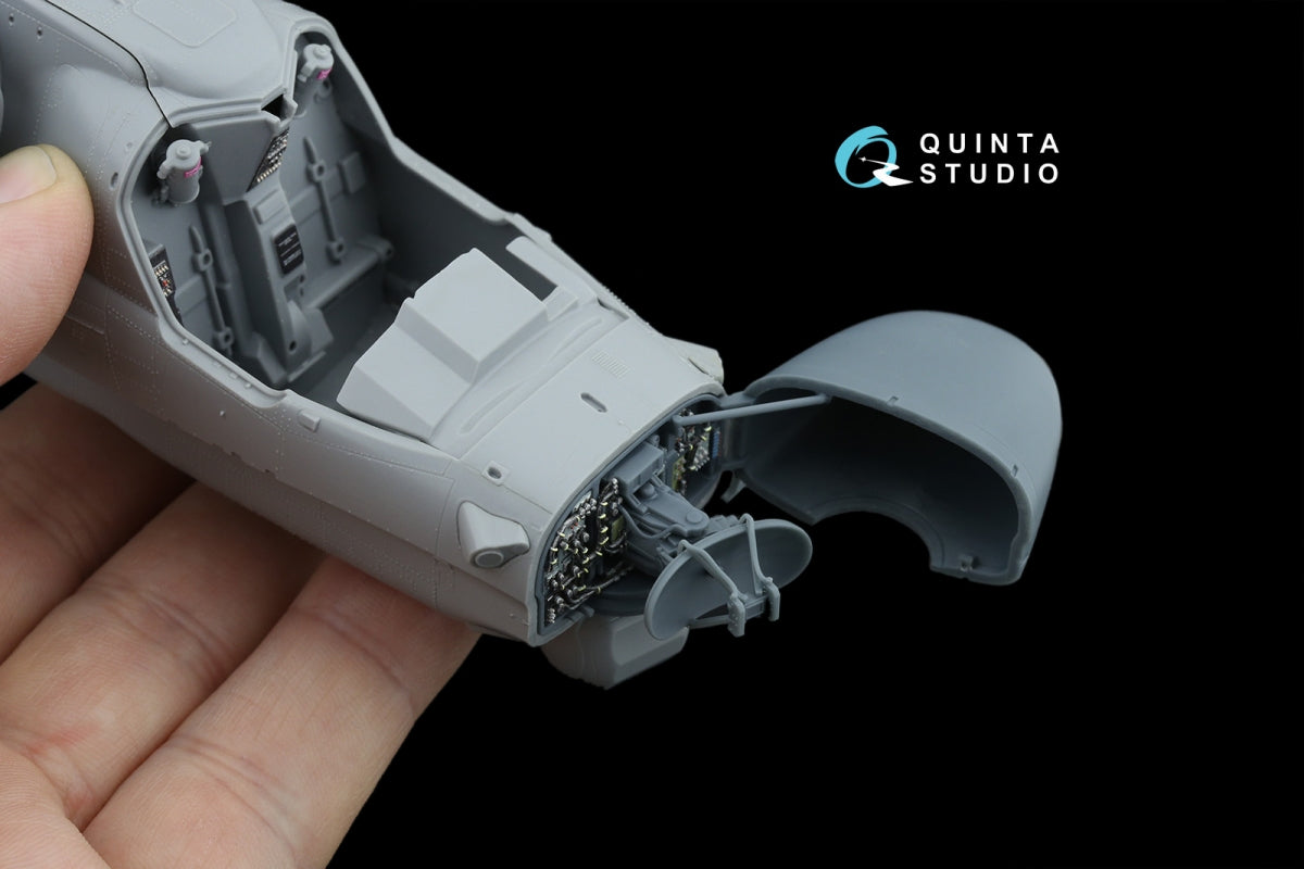 Quinta Studio QD+48537 Ka-52 radar bay with nose cone (Zvezda/Quinta Models) (with 3D-printed resin parts) 1/48