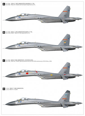 Great Wall Hobby S4818 Su-27 Flanker-B 30th Anniversary Service in China 1/48 – immagine 4