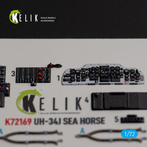 Kelik K72169 UH-34J SEA HORSE - interior 3D decals for Italeri kit 1/72