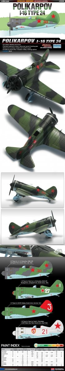 Academy 12314 Polikarpov I-16 type 24 1/48 – image 2