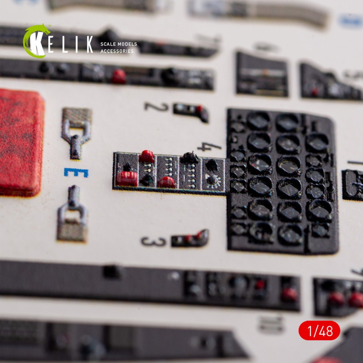 KELIK K48104 F-86A Sabre - interior 3D decals for ClearProp kit 1/48 – immagine 4