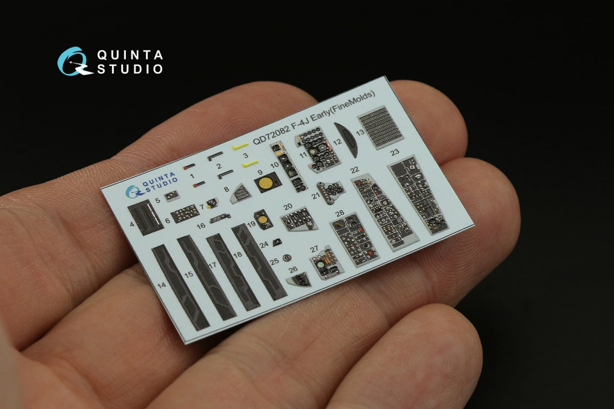 Quinta Studio QD72082 F-4J Early 3D-Printed &amp;amp; coloured Interior on decal paper (Fine Molds) 1/72 – zdjęcie 8